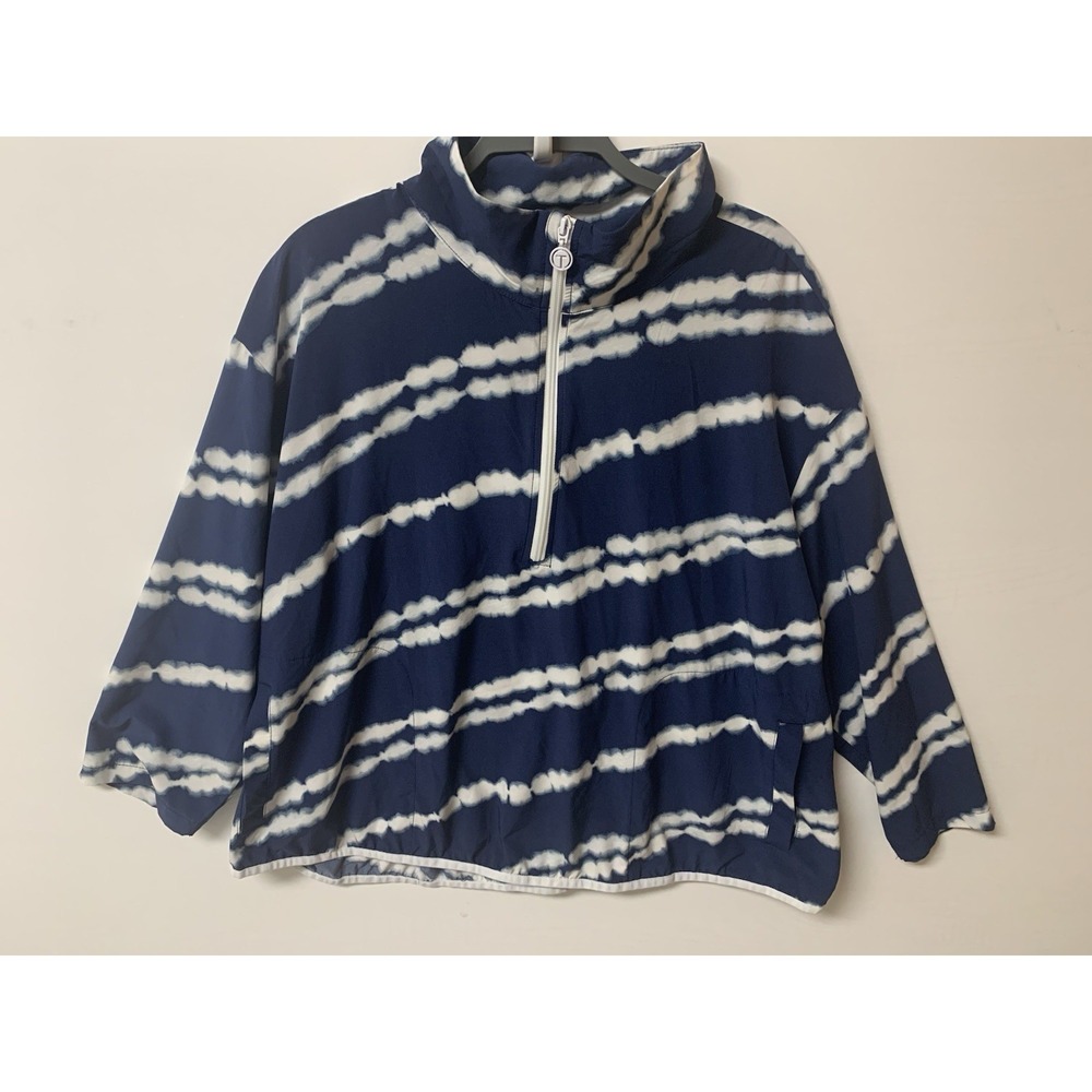 Talbots: T by Talbots Lightweight 1/4 Zip Tie dye 2X Pullover 3/4 Sleeves